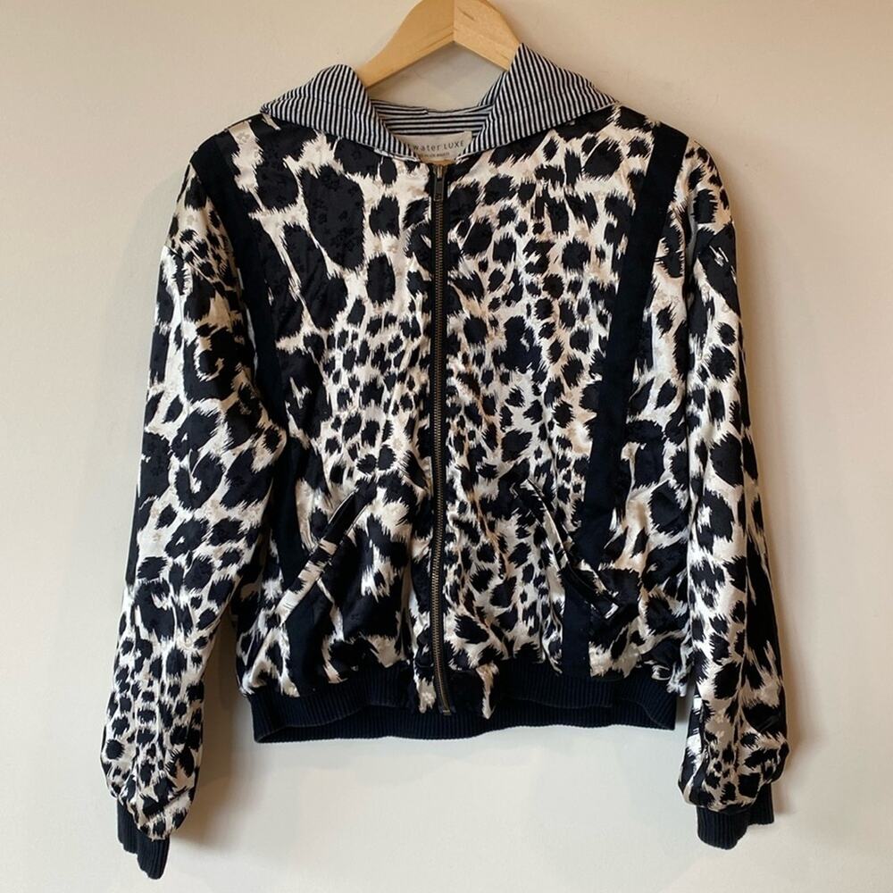 Saltwater Luxe Stargazer Lightweight Bomber Jacket NWOT Medium Boho Statement